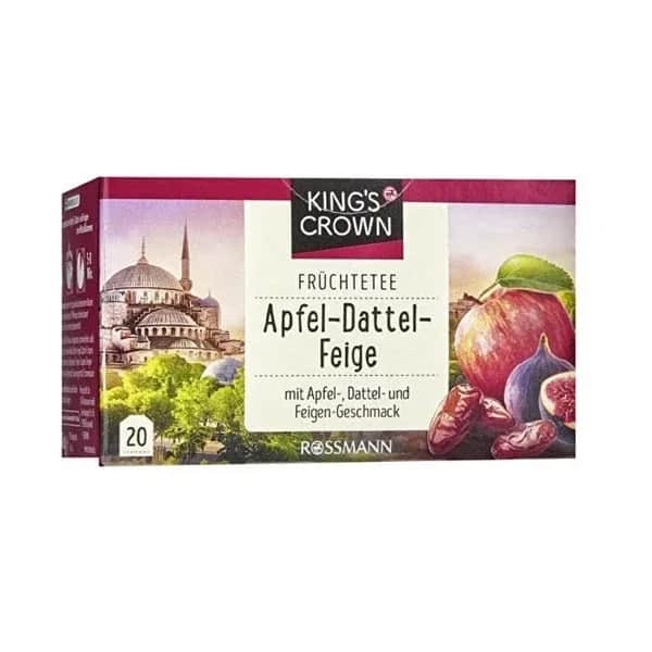 King's Crown شاي كينجز كراون الحلو بالفواكه مع التفاح والتمر والتين 40 جرام