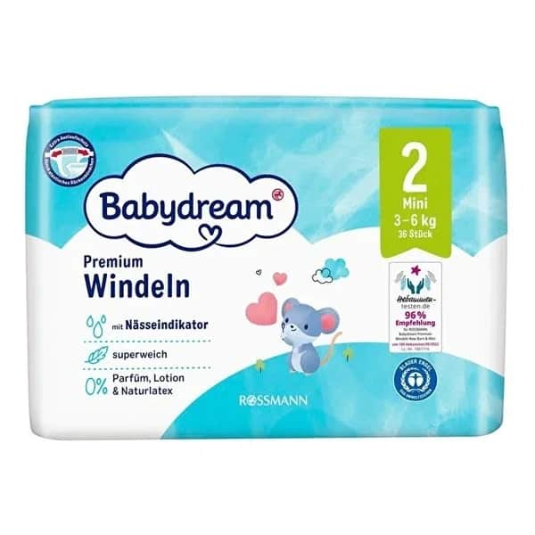 Babydream حفاضات بيبي دريم مقاس 2، 36 قطعة