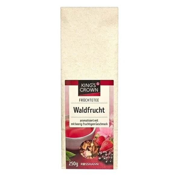 King's Crown شاي أعشاب فاكهة الغابة من كينجز كراون 250 جرام خالي من الكافيين