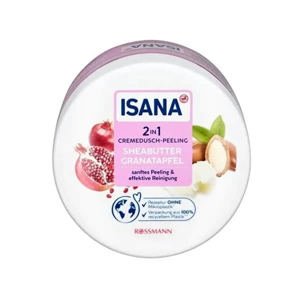 Isana مقشر الجسم إيزانا 2 في 1 بخلاصة الرمان وزبدة الشيا 200 مل