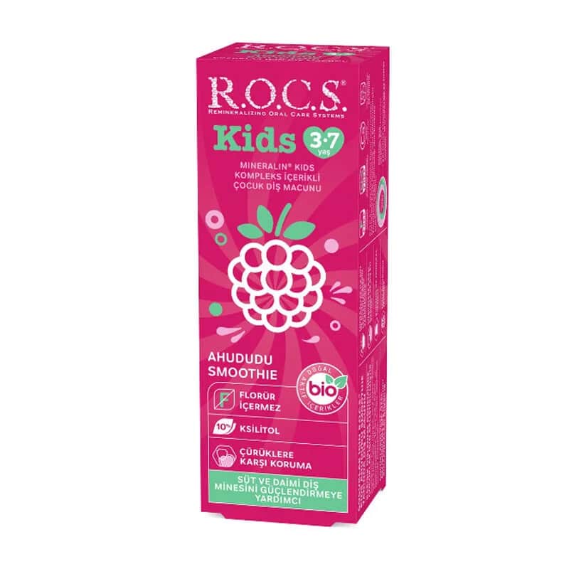 Rocs معجون أسنان روكس كيدز بنكهة التوت للأطفال من عمر 3 إلى 7 سنوات، 35 مل