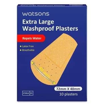 Watsons ضمادات جروح كبيرة مقاومة للماء من واتسونز، عبوة من 10 قطع
