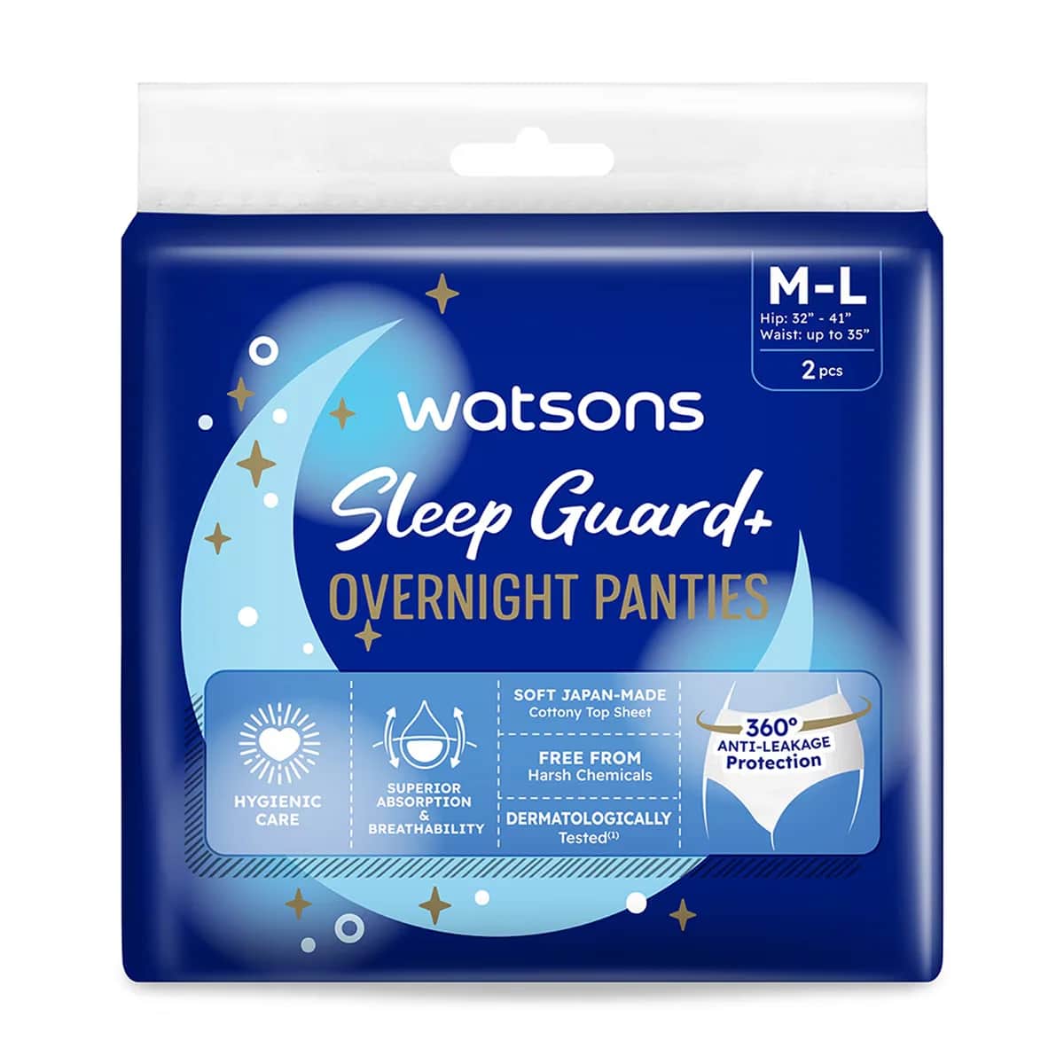 حفاضات نوم مريحة حجم م-ل من واتسونز عبوة 2 Watsons