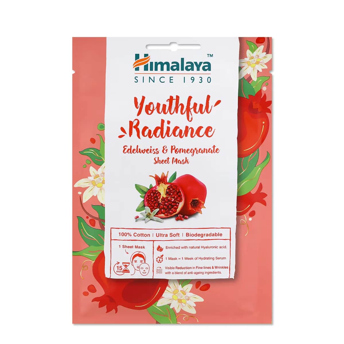 Himalaya قناع هيمالايا المضاد للشيخوخة بخلاصة زهرة الإيدلويس والرمان 30 مل