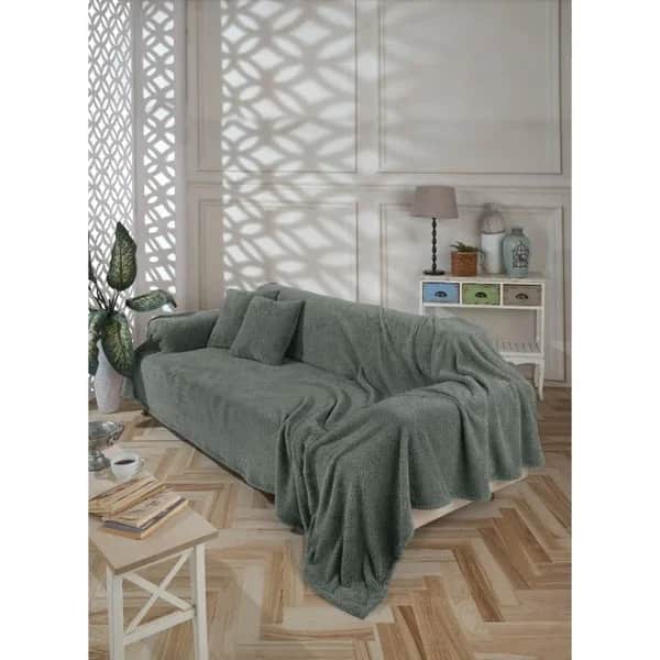Wondel غطاء أريكة وبطانية سرير ماكسي من وندل أنثراسايت 180×300 سم