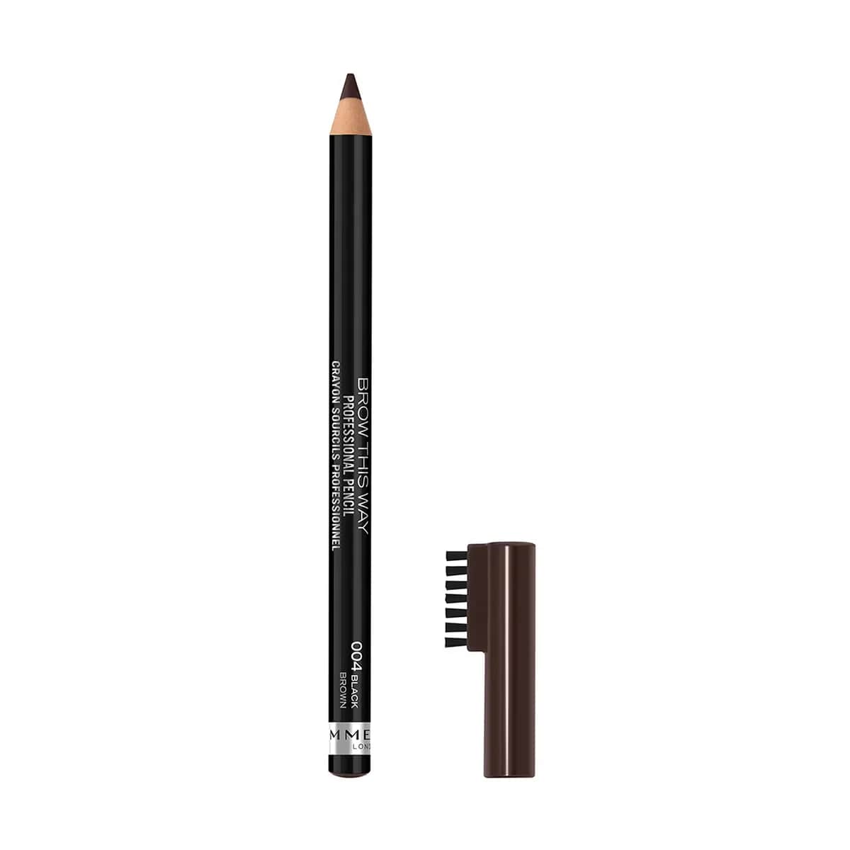 Rimmel London قلم حواجب احترافي من ريميل لندن 004 أسود بني
