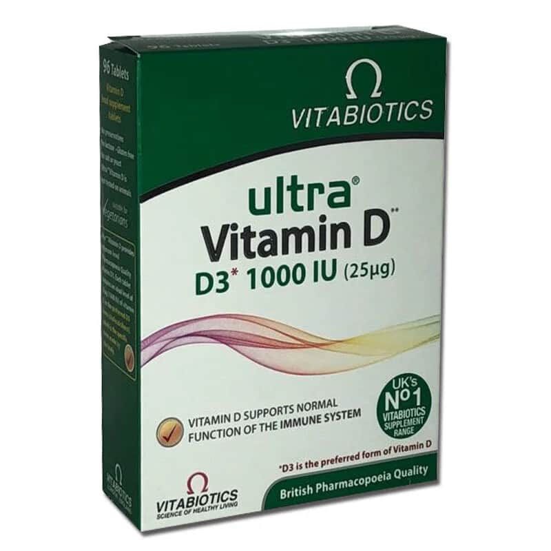 Vitabiotics Ultra Vitamin D D3 1000 iu 96 tablets