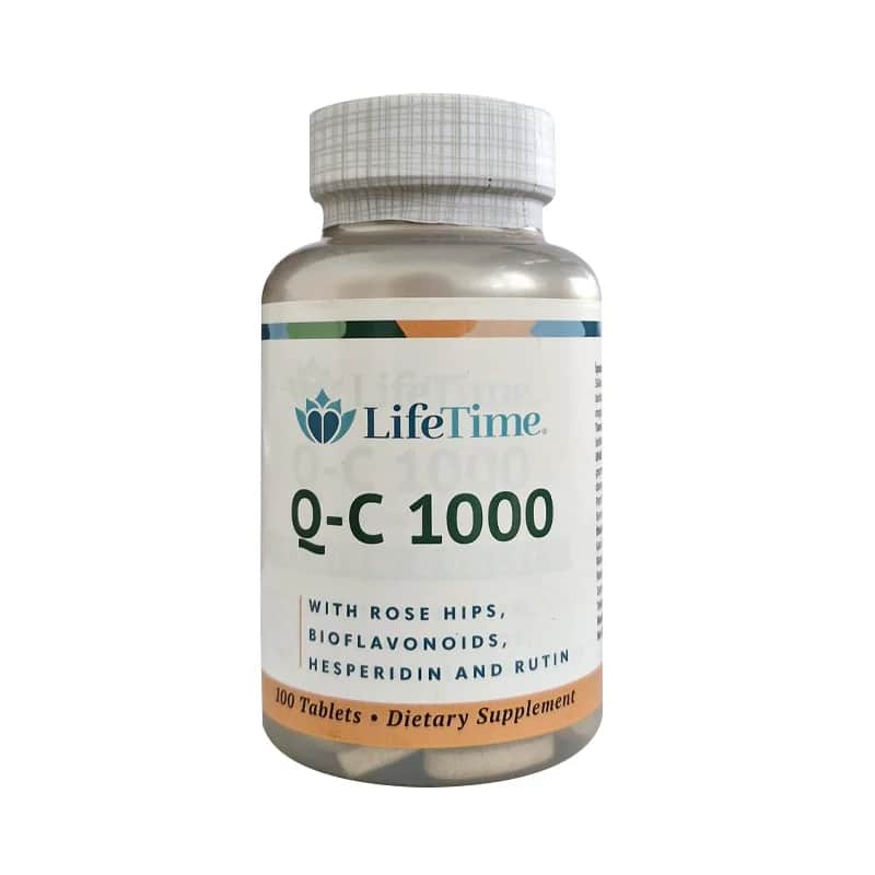 Lifetime كبسولات كيو-سي-1000 مع ثمر الورد 100 كبسولة