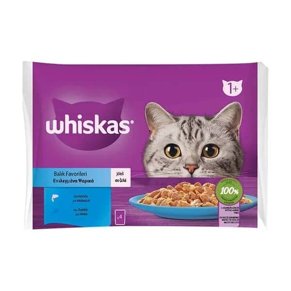 Whiskas طعام ويسكاس المفضل للأسماك الرطبة، 340 غرام