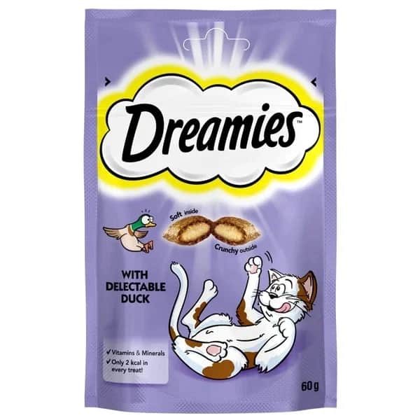 Dreamies دريميز بطة مكافأة القطط 60 غرام