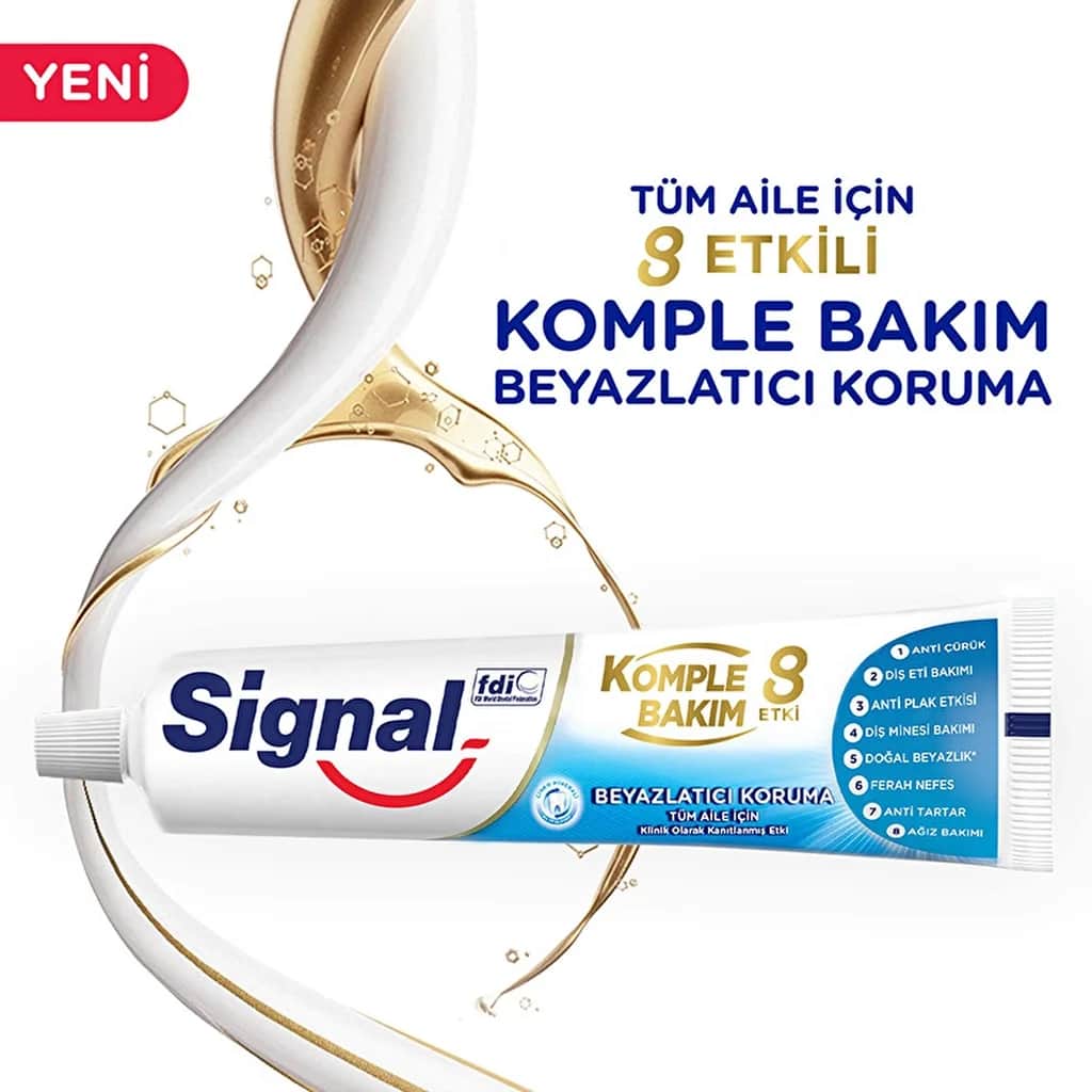 Signal معجون أسنان سيجنال كومبليت كير 8 تأثيرات للحماية والتبييض 75 مل