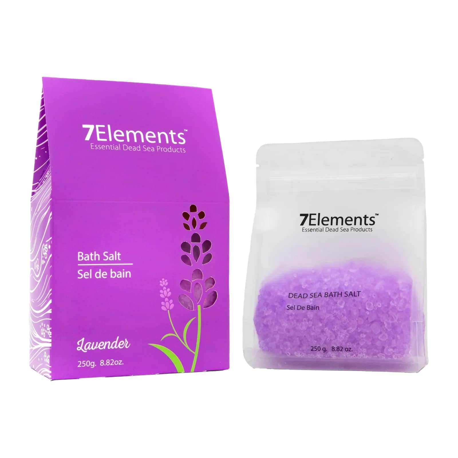 7 Elements ملح البحر الميت للاستحمام برائحة اللافندر من 7 إليمنتس 250 جرام