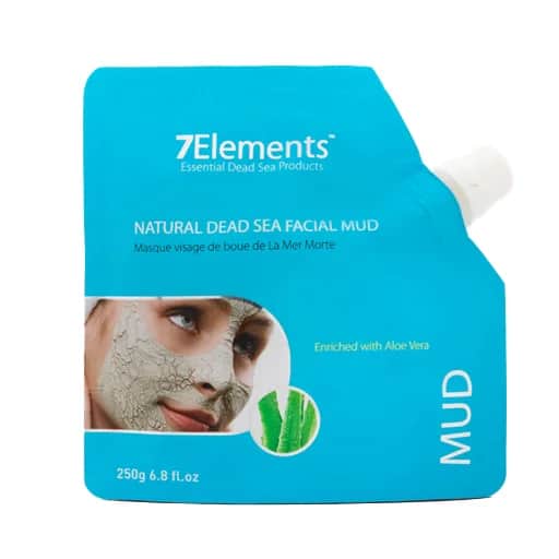 7 Elements كيس طين البحر الميت للوجه بالألوفيرا من 7 إليمنتس 25 جرام