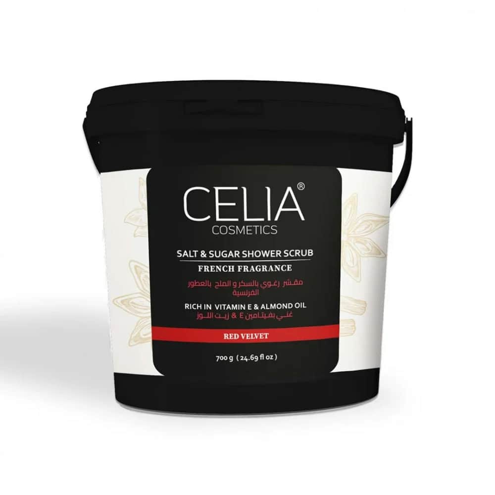 Celia مقشر رد فيلفيت بالعطور الفرنسيه من سيليا 700 جرام