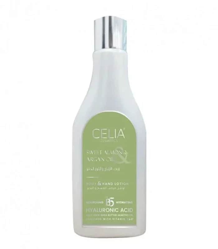 Celia Moisturizing Lotion for Body and Hands with Argan and Sweet Almond Oil - 200 ml