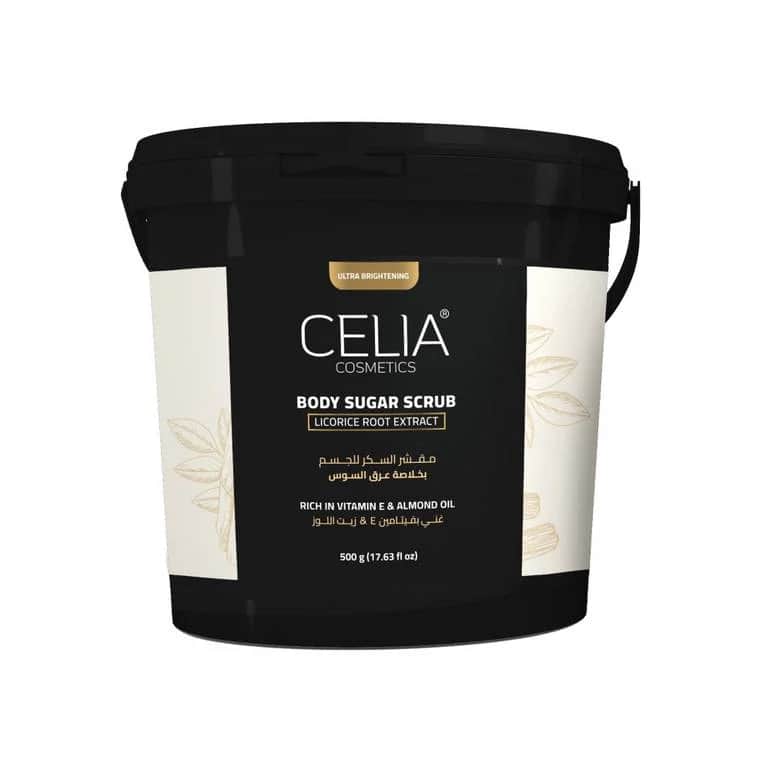 Celia مقشر سكر زيتي بخلاصة عرق السوس للجسم من سيليا 600 جرام