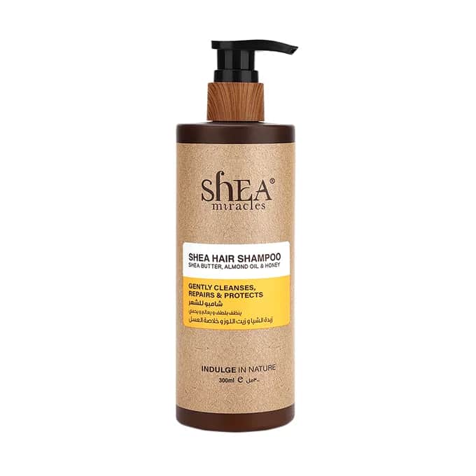 شامبو شعر شيا مع زبدة الشيا وزيت اللوز والعسل 300 مل من شيا ميراكليس Shea Miracles