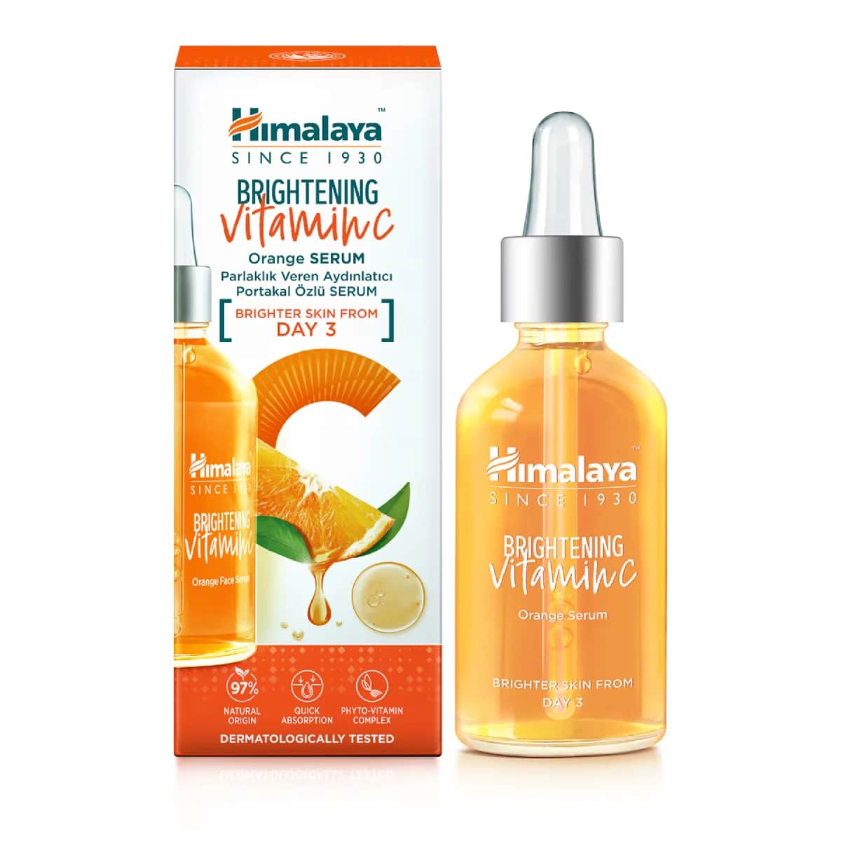 Himalaya سيروم هيمالايا برايتنينغ بخلاصة البرتقال وفيتامين سي لتفتيح البشرة 30 مل