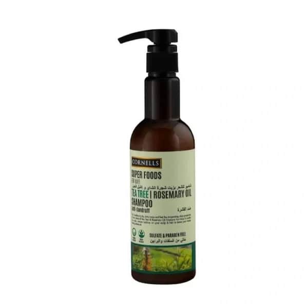 Cornells superfoods شامبو زيت شجرة الشاي واكليل الجبل سوبر فودز من كورنيلز , 500 مل
