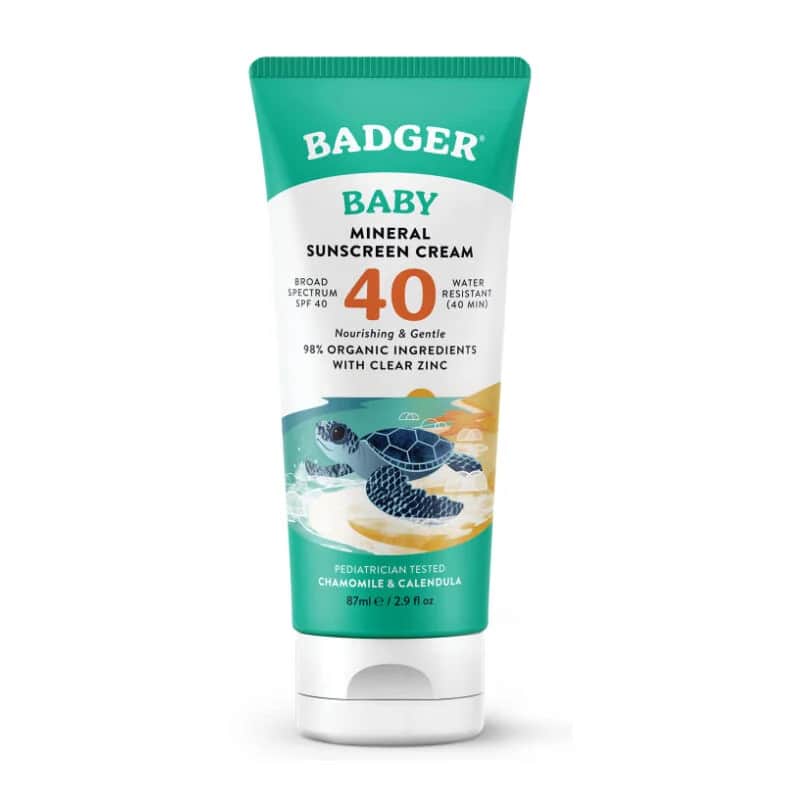 كريم واقي شمس للأطفال بتركيبة شفافة SPF 40 87 مل من بادجر Badger