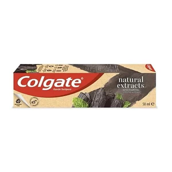 Colgate Natural Activated Charcoal Toothpaste 50ml - Stain Remover
