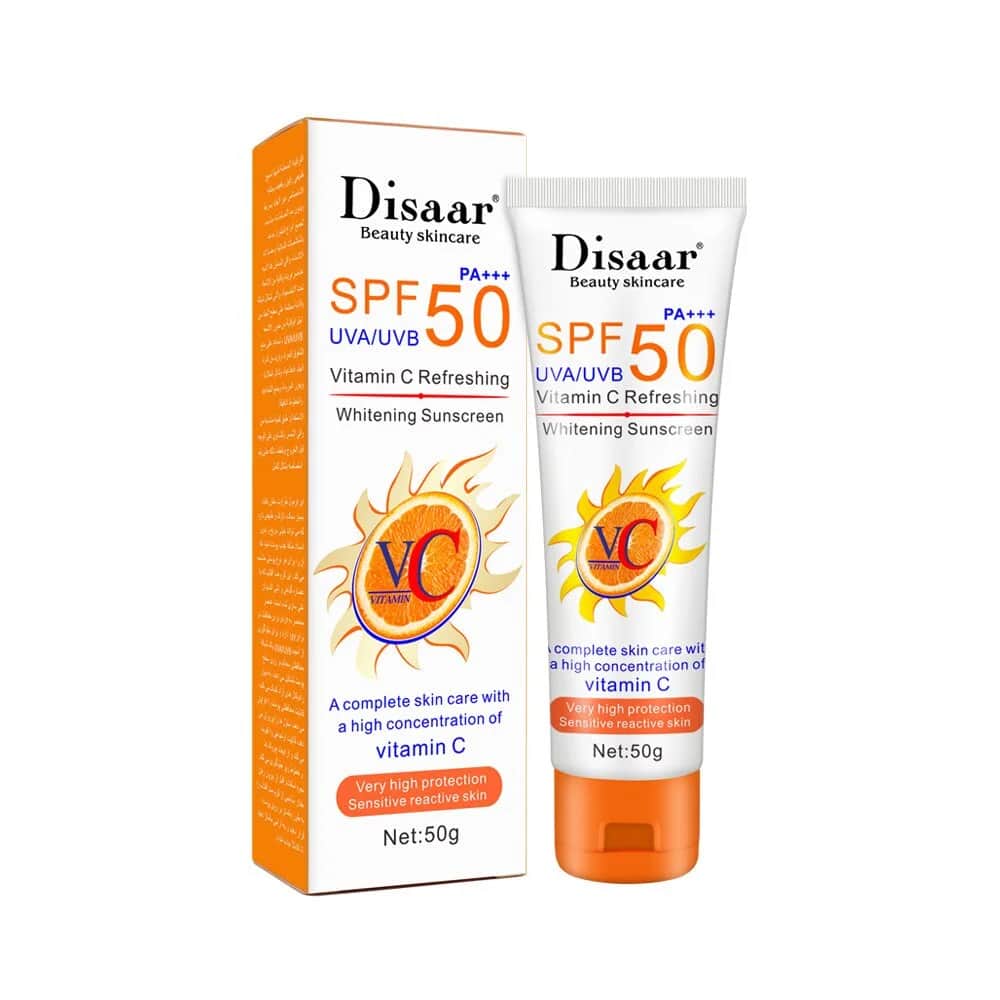 Disaar كريم واقي شمس 50 SPF وتبييض البشرة مع فيتامين سي من ديسار 50 جرام