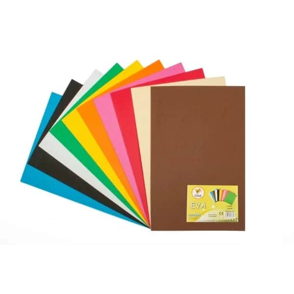 Lino لينو إيفا 20 × 30 سم 10 ألوان 2 مم عبوة من 10 قطع