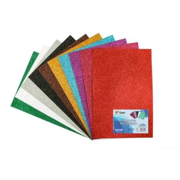 Lino لينو إيفا 20 × 30 سم 10 ألوان لاصق لامع 2 مم عبوة من 10 قطع