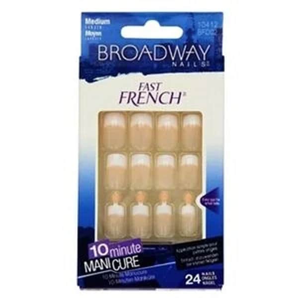 Broadway مجموعة برودواي فاست فرنش للأظافر وردي، تطبيق سريع وسهل