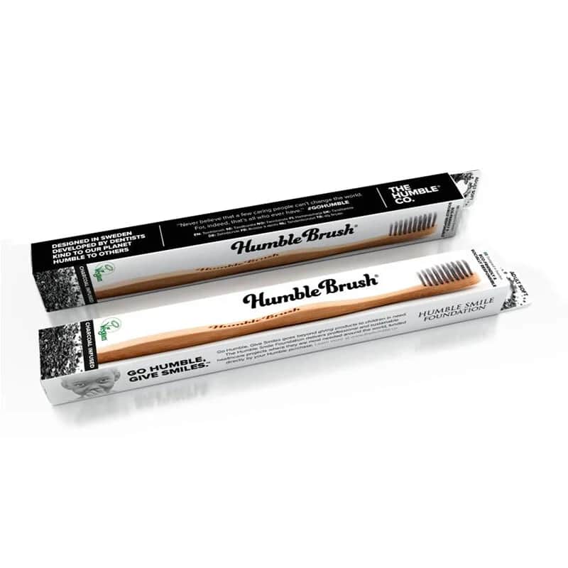 Humble Brush فرشاة أسنان هامبل براش بنكهة الفحم الخيزراني رمادية