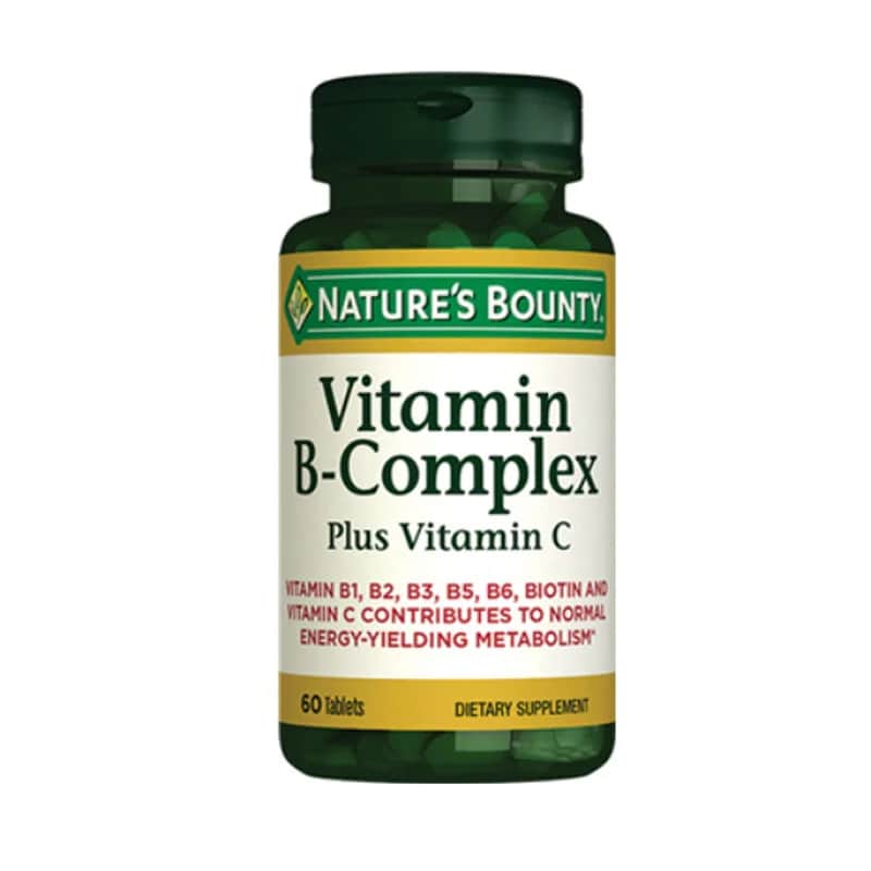 مكمل غذائي فيتامين ب المركب بلس 60 قرص من ناتشرز باونتي Nature's Bounty