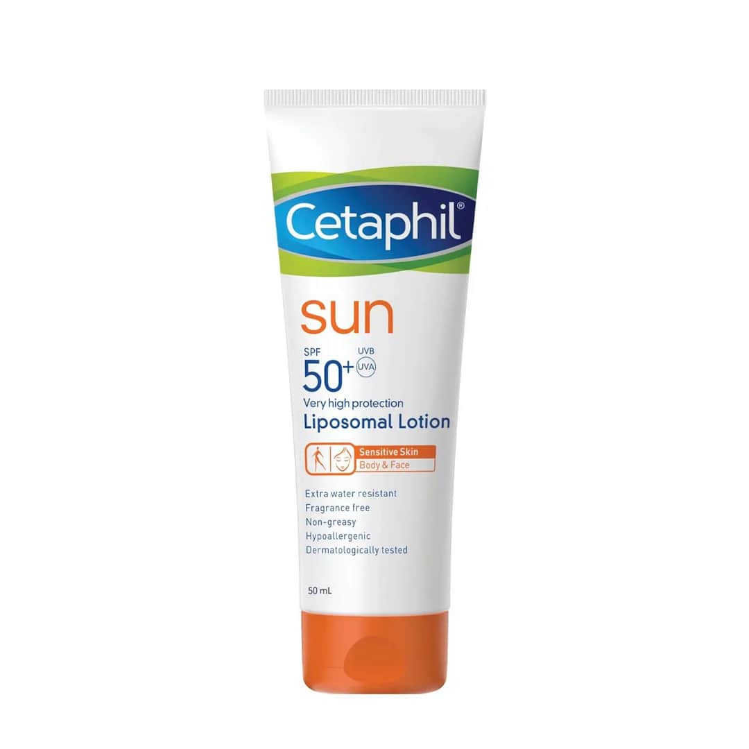 Cetaphil واقي شمس SPF50 لوشن ليبوزومي للبشرة الجافة والحساسة من سيتافيل 100 مل