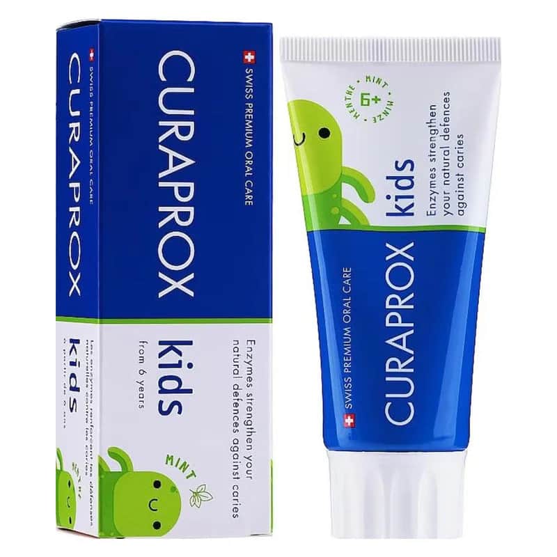معجون أسنان كورا بروكس إنزياكال للأطفال بنكهة النعناع +6 سنوات 60 مل Curaprox
