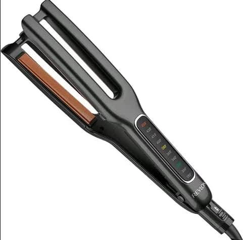 مكواة شعر ريفلون مع ألواح مزدوجة من السيراميك والنحاس 2204 Revlon