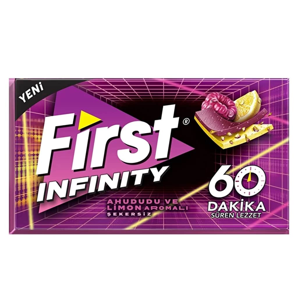 First علكة فيرست 60 دي كي بنكهة التوت والليمون 27 غرام