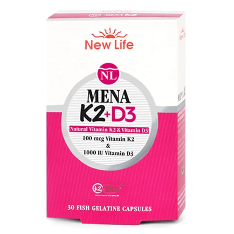 مكمل غذائي مينا K2+D3 30 كبسولة من نيو لايف New Life