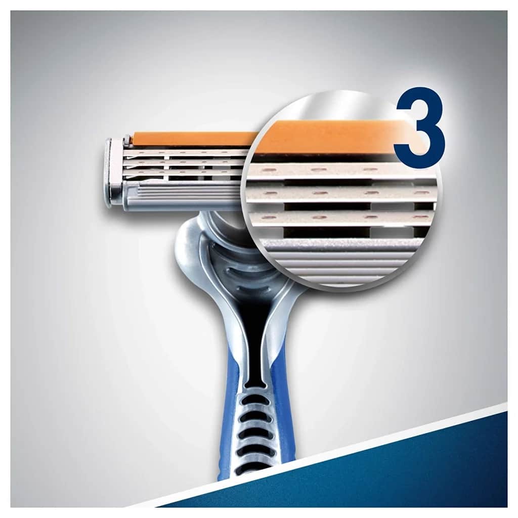 Gillette ماكينة حلاقة جيليت بلو 3 للاستخدام مرة واحدة عبوة من 6 قطع