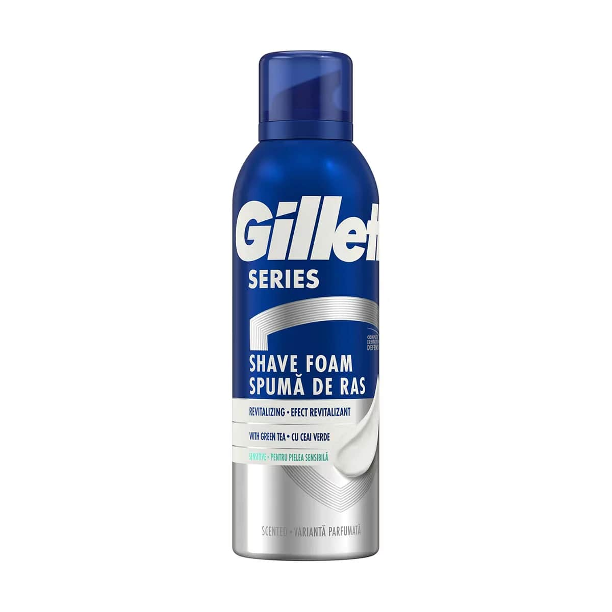 Gillette رغوة الحلاقة جيليت سيريز للبشرة الحساسة برائحة الشاي الأخضر 200 مل
