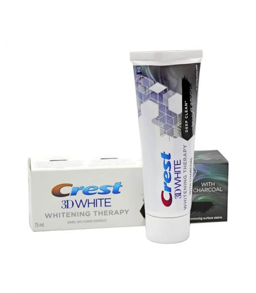 CREST معجون اسنان ثري دي وايت ديب كلين وذ شاركول من كرست 75 مل