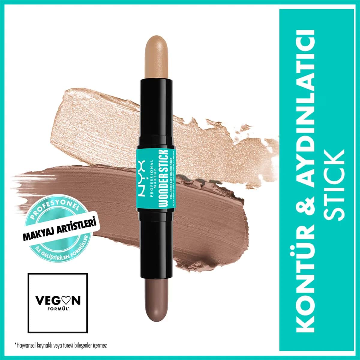 NYX عصا مكياج احترافية من نيكس، كريم كونتور وهايلايتر مزدوج الأطراف، لون فاتح