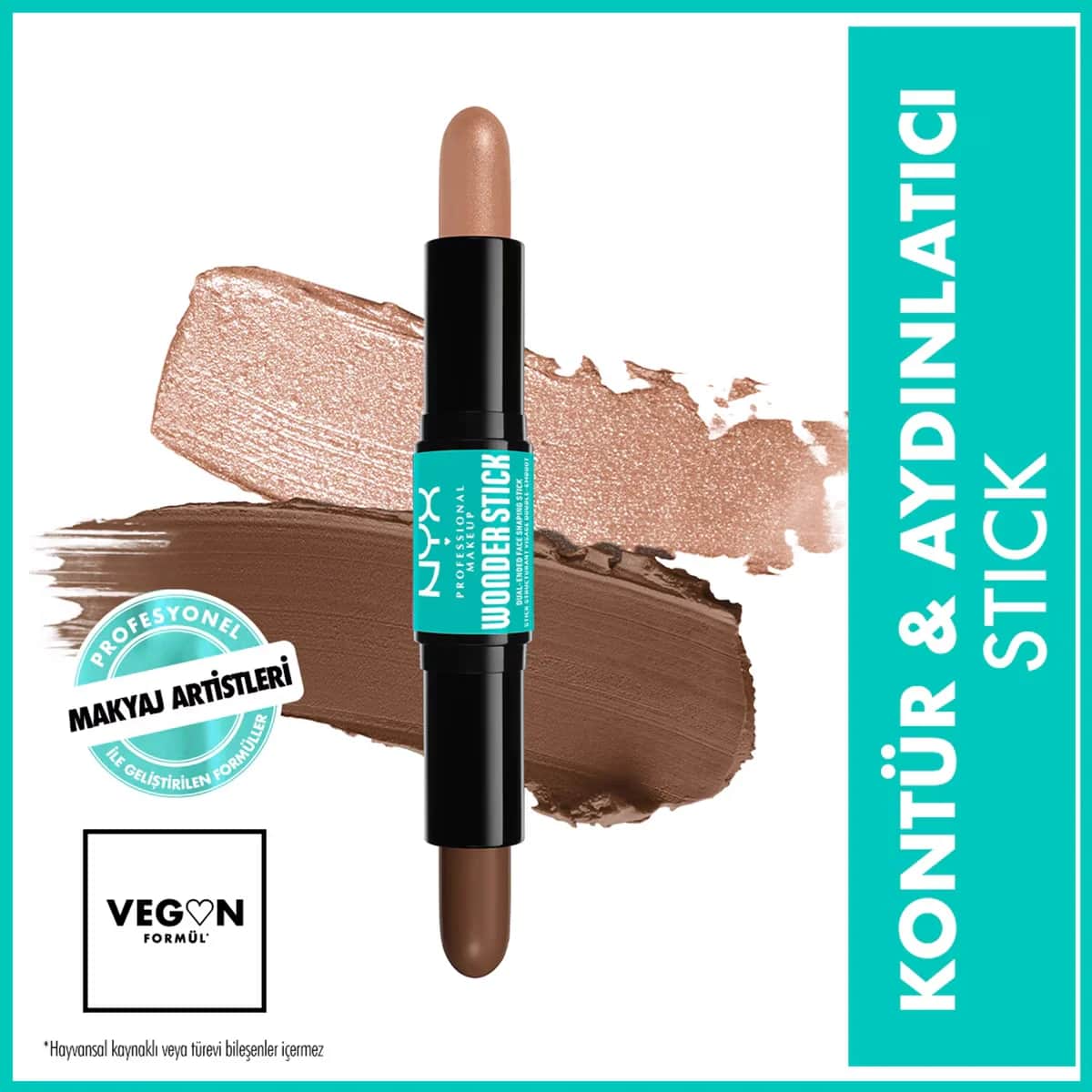 NYX عصا مكياج احترافية من نيكس، كريم كونتور وهايلايتر مزدوج الأطراف، متوسط