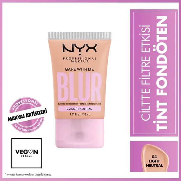 فoundation فلتر تأثير البشرة بلور تينت 04 نيترال فاتح من نيكس NYX