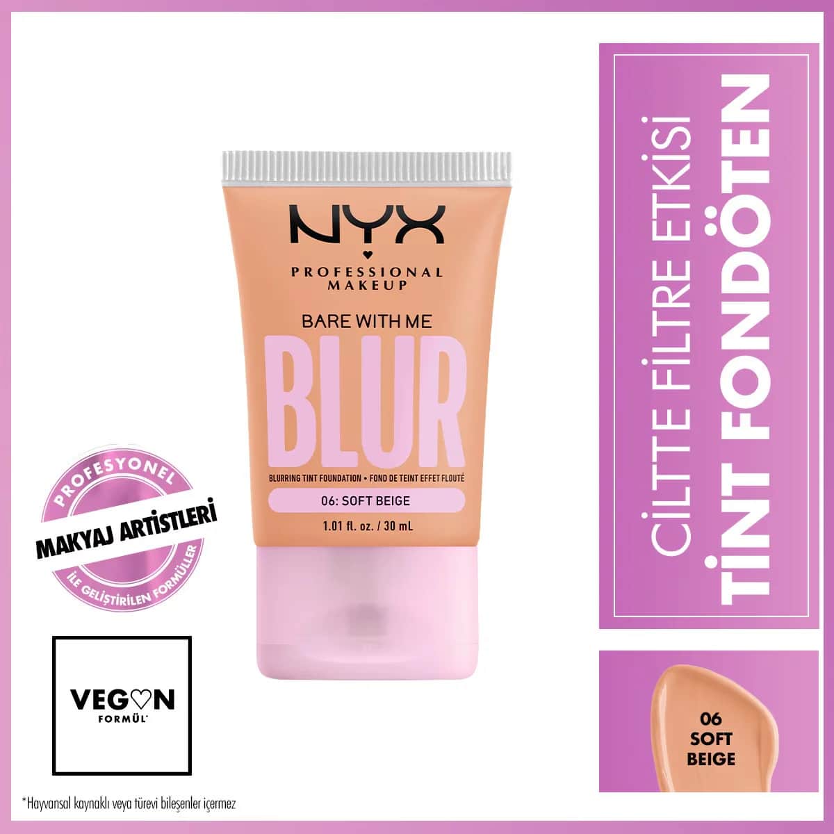 NYX كريم أساس بلور تينت سكين فيلتر إيفكت من نيكس بروفيشنال ميك أب 06 بيج ناعم