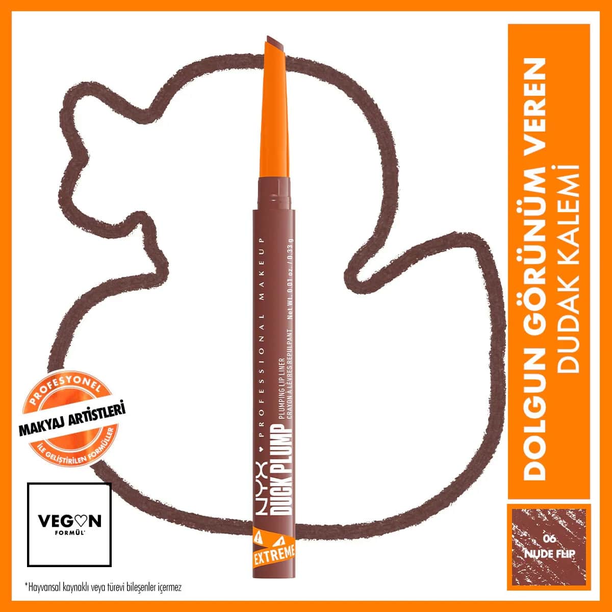 NYX قلم تحديد الشفاه داك بلامب من نييكس بروفيشنال ميك أب لون طبيعي