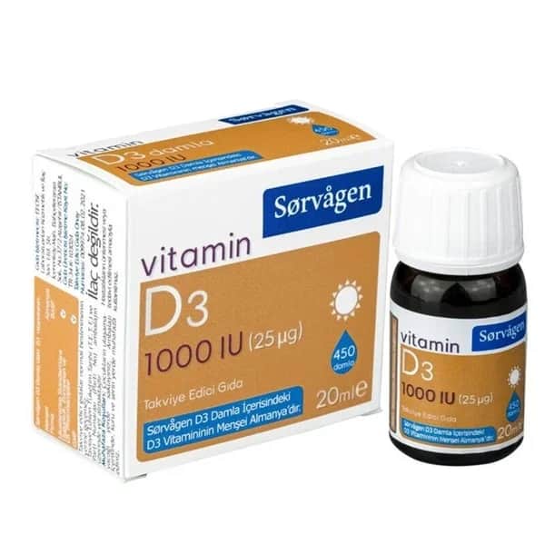 Sorvagen قطرات فيتامين د3 سورفاجين 1000 وحدة دولية 20 مل