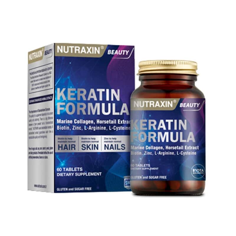 Nutraxin نيوتراكسين كيراتين فورمولا 60 قرصًا
