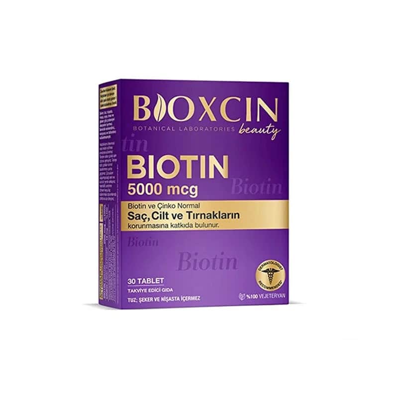 مكمل غذائي بيوتين 5000 ميكروغرام 30 قرص من بيوكسين Bioxcin