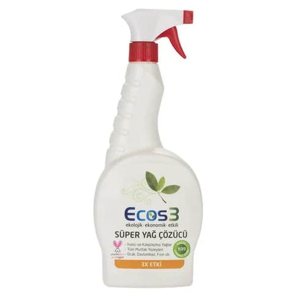 Ecos3 بخاخ مزيل الزيوت والشحوم إيكوس 3 إيكو سوبر 750 مل
