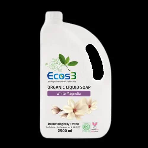 Ecos3 صابون سائل عضوي إيكوس3 برائحة الماغنوليا البيضاء 2500 مل