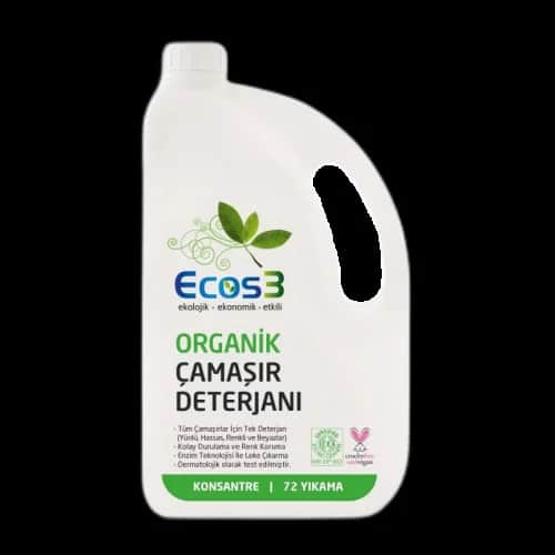 Ecos3 منظف الغسيل العضوي إيكوس3 سعة 2500 مل 72 غسلة، صديق للبيئة